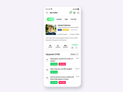 Learn and Share Programming Knowledge Mobile App UI Kit