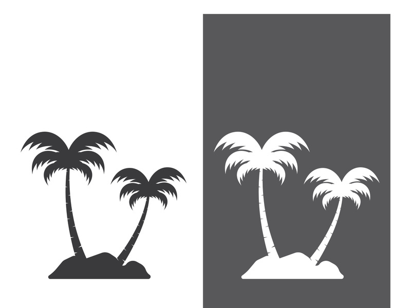 Unique and modern arabian palm tree logo design.