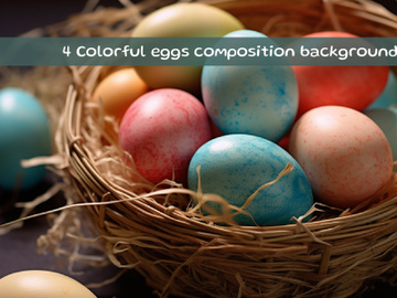 Colorful eggs composition background preview picture