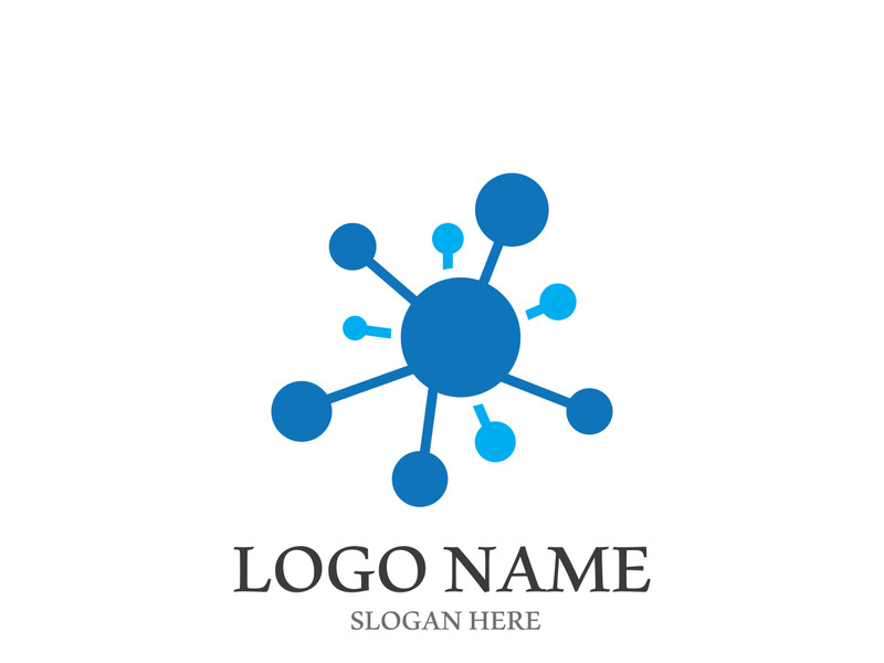 Molecule symbol logo template vector illustration design