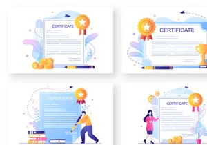 15 Certificate Document Illustration
