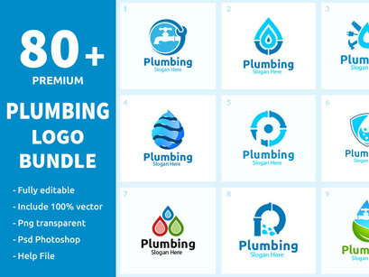 80+ Plumbing Logo Bundle