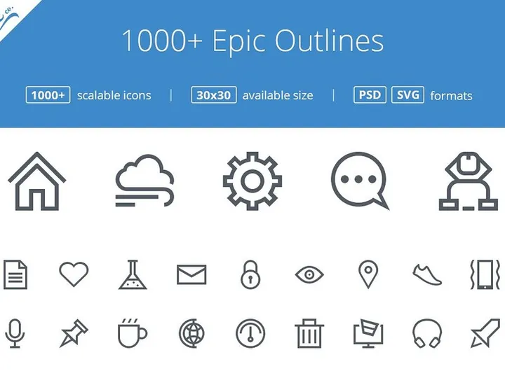 1000+ Epic Outline icons