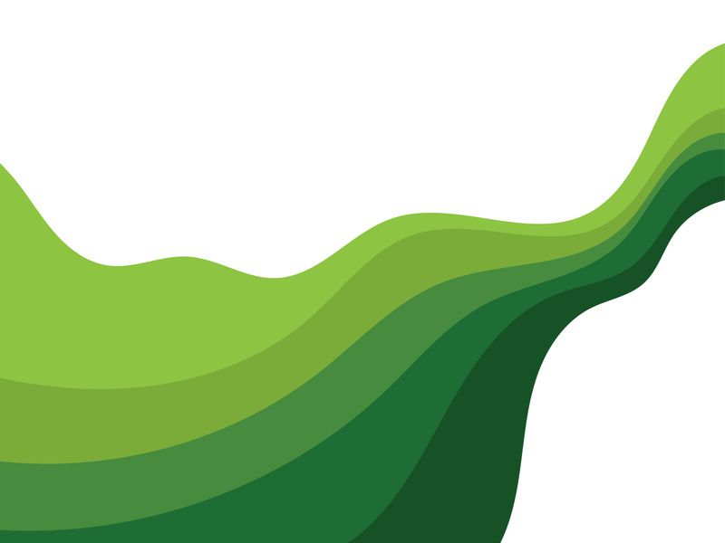 Abstract Green wave vector illustration design background