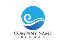 Wave water beach logo