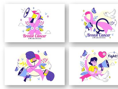 10 Breast Cancer Awareness Illustration