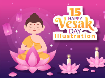 15 Vesak Day Celebration Cartoon Illustration preview picture