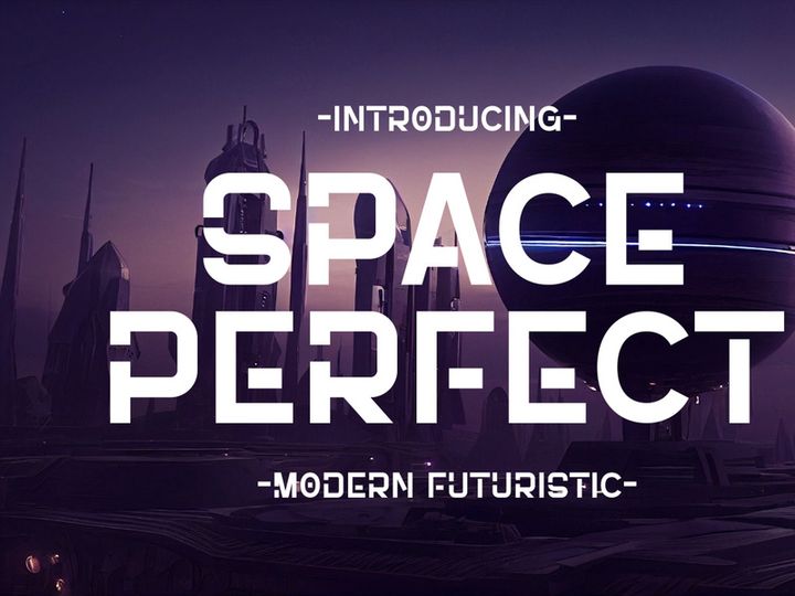 Space Perfect - Modern Futuristic Font