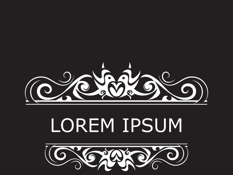 Luxury Logo template flourishes elegant ornament Fashion vector illustration