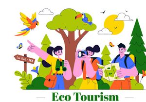 10 Eco Tourism Travel Destination Illustration