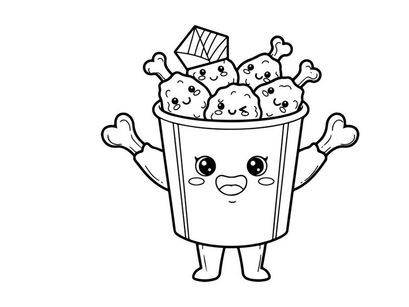 Cute popcorn bucket mascot happy vector illustration