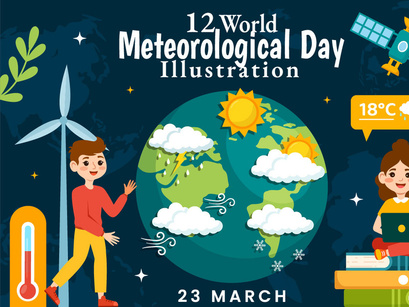 12 World Meteorological Day Illustration