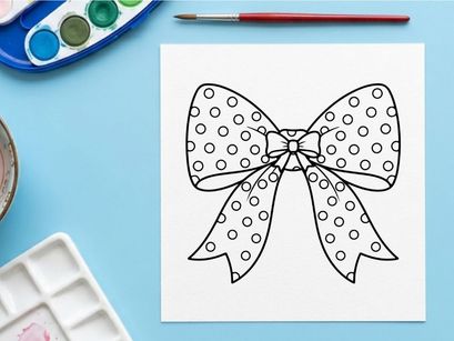 Ilustrasi pita hadiah polkadot, ikon pita Natal dekoratif untuk desain liburan.