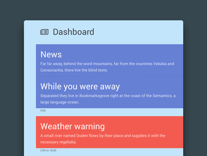 Dashboard Website UI
