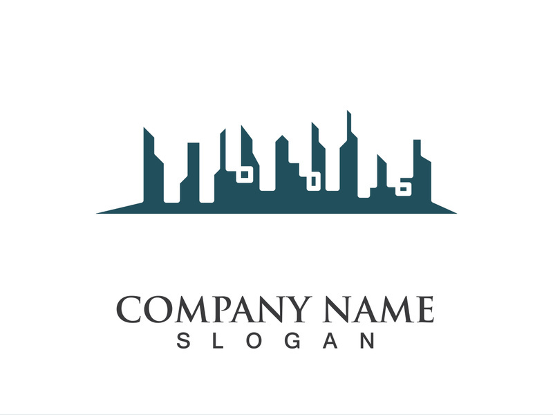 Modern city skyline vector illustration in flat design