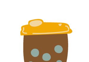Animation milk tea stamps format GIF, MP4