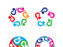 People group and community logo icon illustration design vector