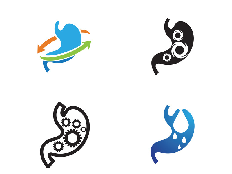 Stomach care icon designs concept illustration