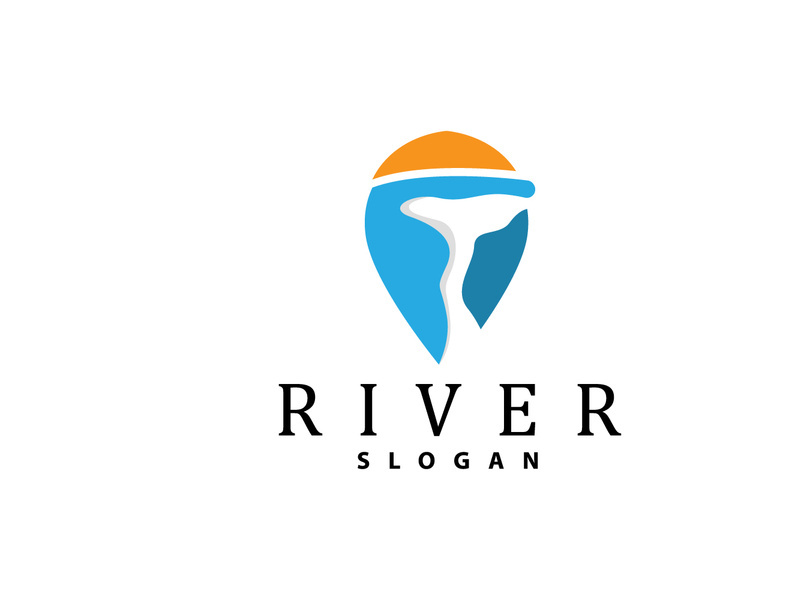 River Logo Design River Creek Vector