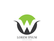 W Letter Logo Template vector illustration design