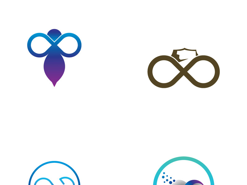 Infinity logo design with a modern concept