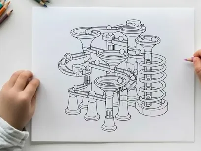 Vintage plumbing pipes system flat design vector illustration