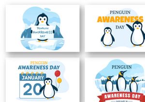 11 Happy Penguin Awareness Day Illustration