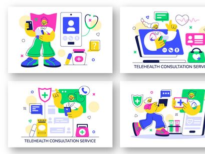 10 Telehealth Consultation Service Illustration