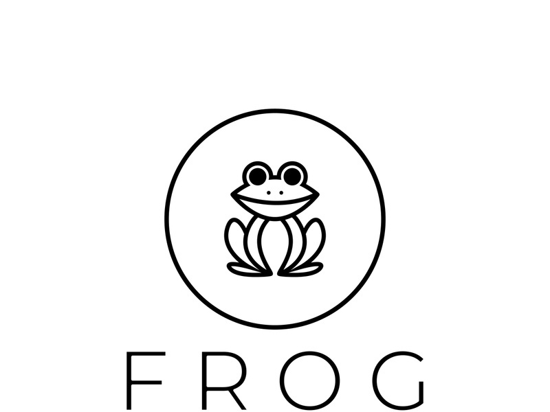 frog logo simple vector design template