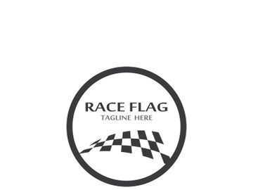 Creative and modern racing flag logo design. preview picture