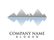 Sound waves vector illustration design template