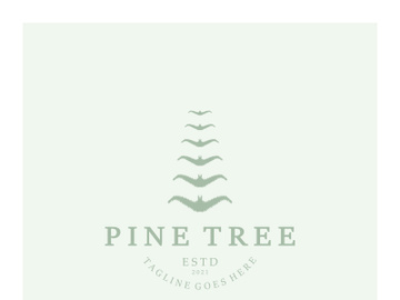 simple pine or fir tree logo,evergreen.for pine forest,adventurers,camping,nature,badges and business.vector preview picture