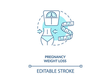 Pregnancy weight loss concept icon preview picture