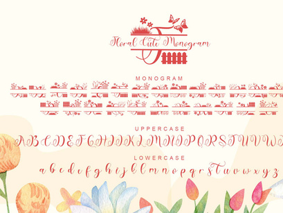 Floral Cute Monogram