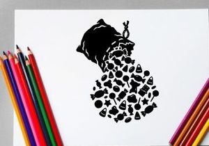 Silhouette of a hand pouring a variety of pills and capsules