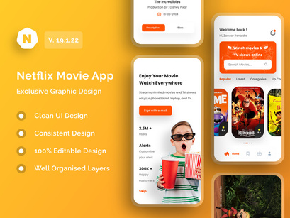 Netflix Movie Apps Design