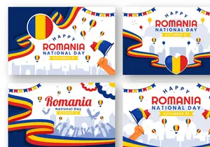 13 Romania National Day Illustration