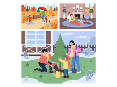 Family illustrations bundle