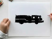Fire truck silhouette emergency vehicle