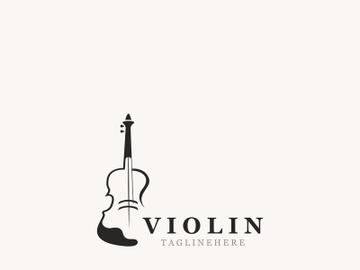Violin instrument, vintage violin orchestra music design template preview picture