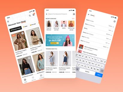 Fashion Shop Mobile App UI Screen V.1