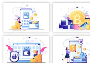 15 Cryptocurrency Blockchain Wallet Application Illustration