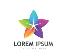 Colorful lotus flower logo design.