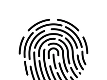 Digital fingerprint vector illustration logo icon