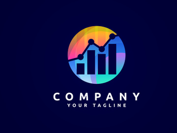 Accounting financial gradient logo, Financial Advisors logo design vector preview picture