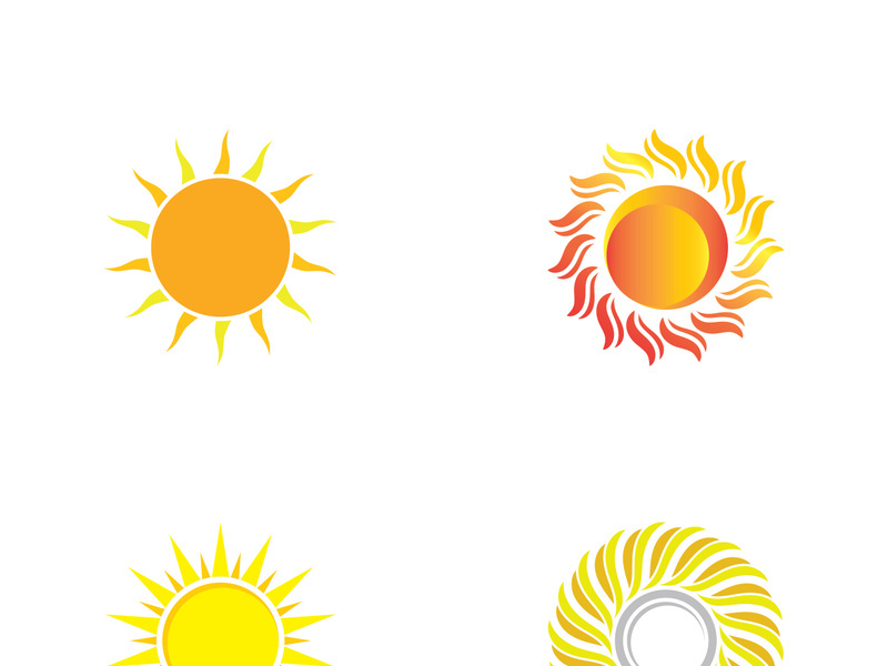 Sun vector illustration icon logo template design