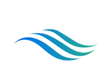 Water wave icon vector