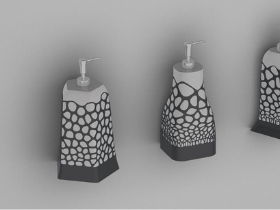 Parametric Bottle Soap Mockup and 3D model