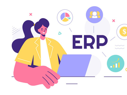 10 ERP Enterprise Resource Planning System Illustration