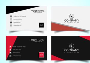 10 Double-sided creative and modern business card template. Vector illustration